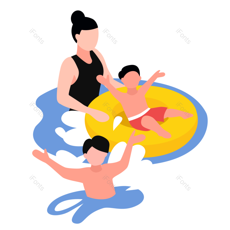 夏天图片,度假元素,夏日PNG,游泳免抠素材